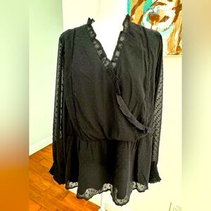 Lane Bryant empire waist Swiss dot top